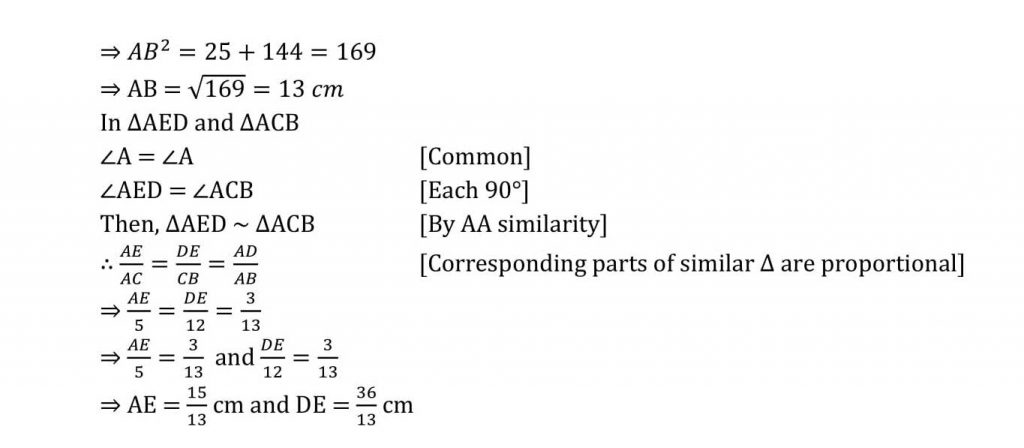 NCERT Solutions Class 10 Mathematics RD Sharma Triangles