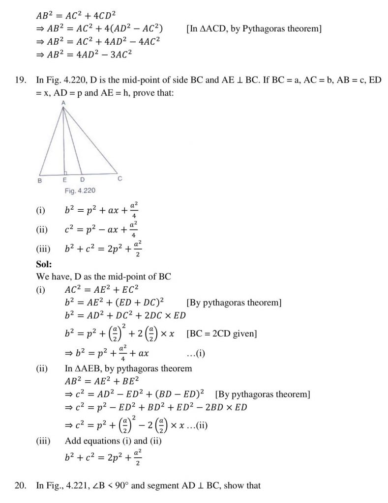 NCERT Solutions Class 10 Mathematics RD Sharma Triangles