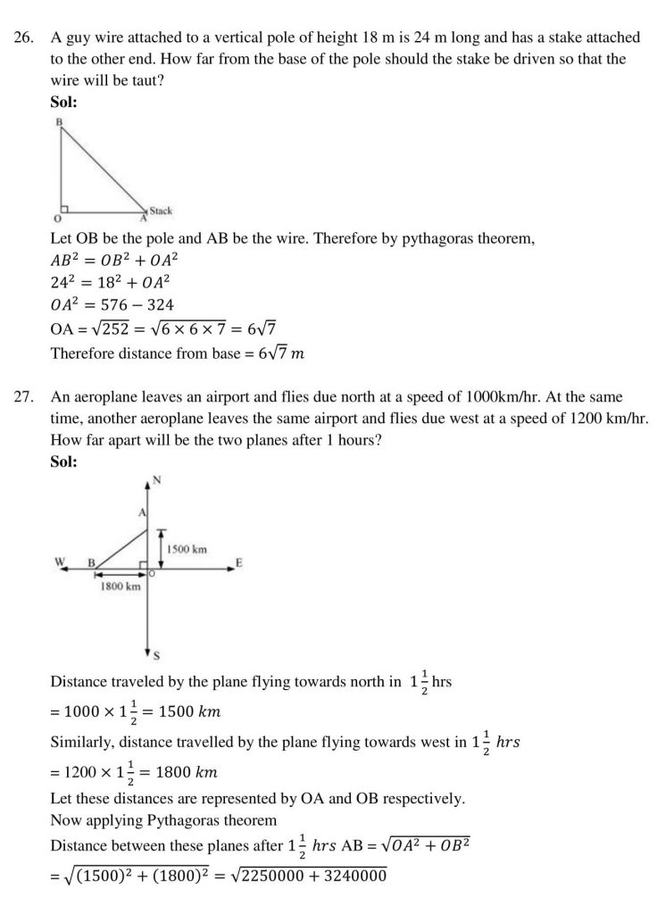 NCERT Solutions Class 10 Mathematics RD Sharma Triangles