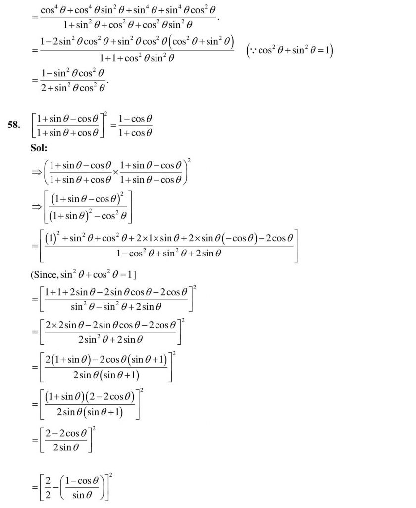 NCERT Solutions Class 10 Mathematics RD Sharma Trigonometric Identities