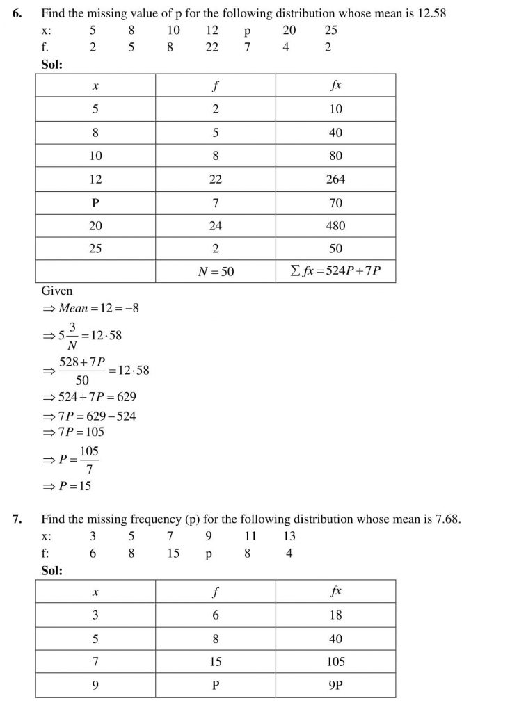 NCERT Solutions Class 10 Mathematics RD Sharma Statistics