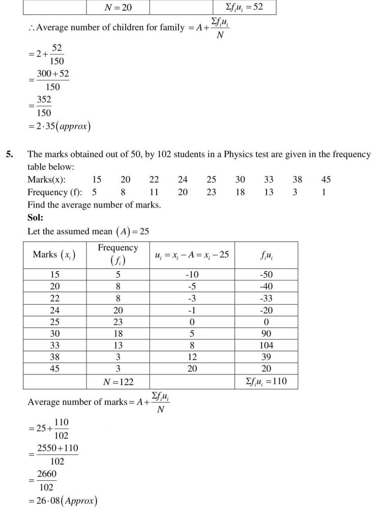 NCERT Solutions Class 10 Mathematics RD Sharma Statistics