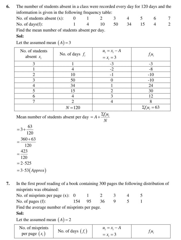 NCERT Solutions Class 10 Mathematics RD Sharma Statistics