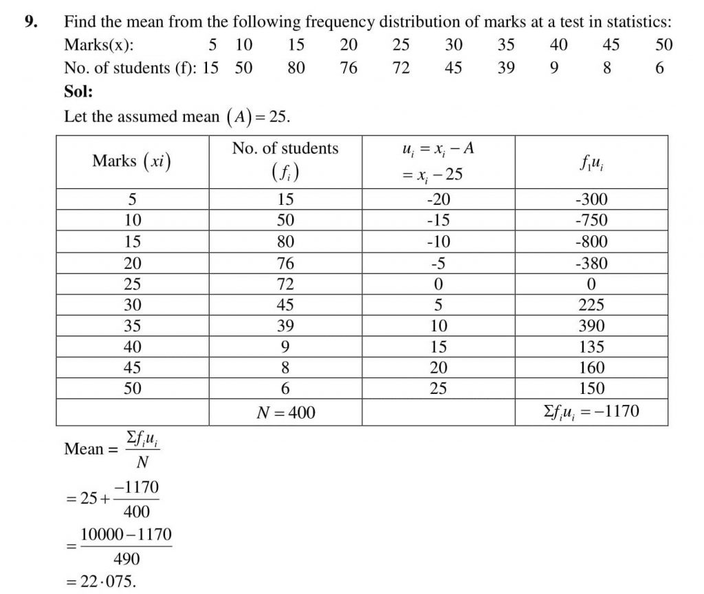 NCERT Solutions Class 10 Mathematics RD Sharma Statistics