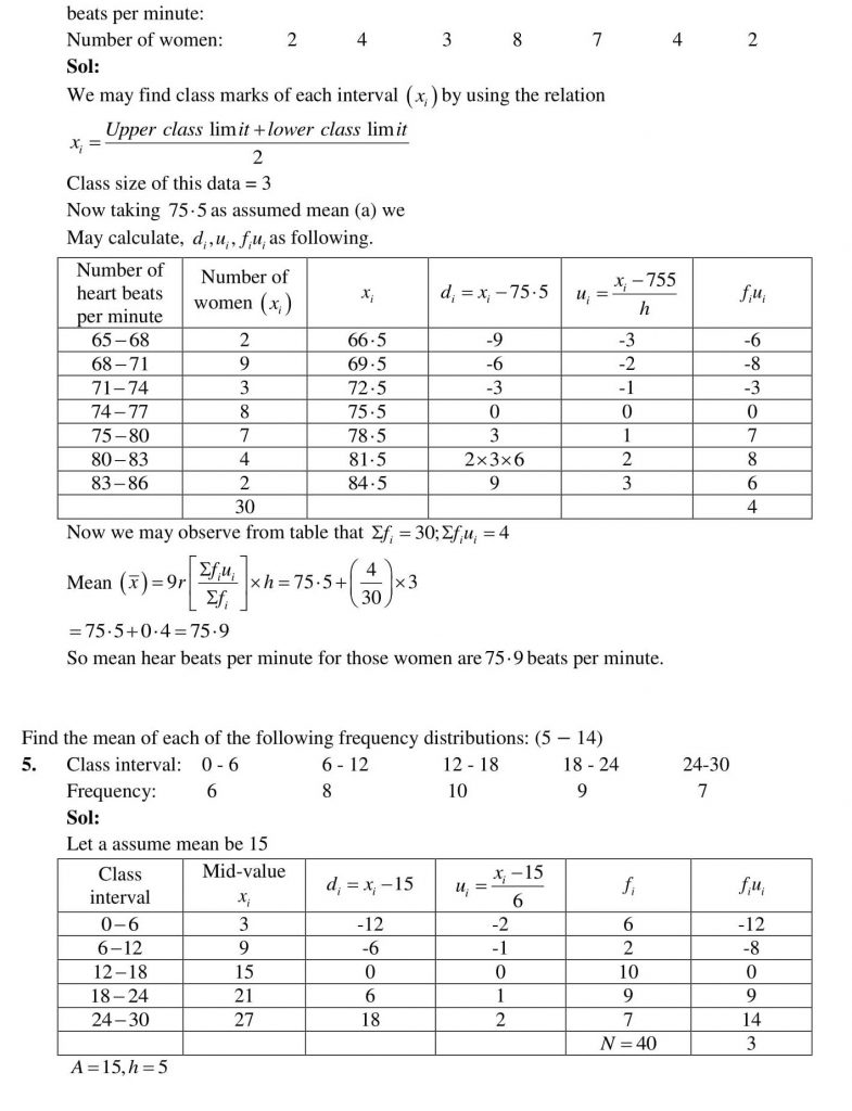 NCERT Solutions Class 10 Mathematics RD Sharma Statistics