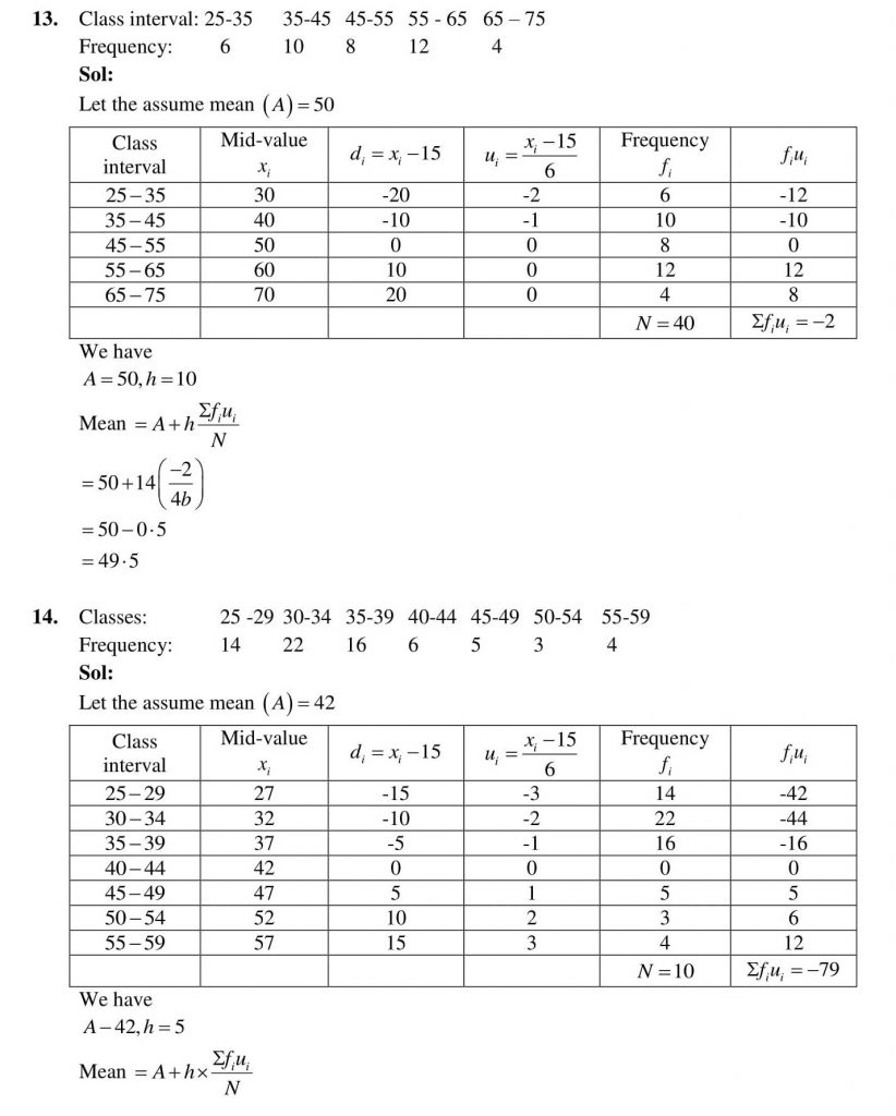 NCERT Solutions Class 10 Mathematics RD Sharma Statistics