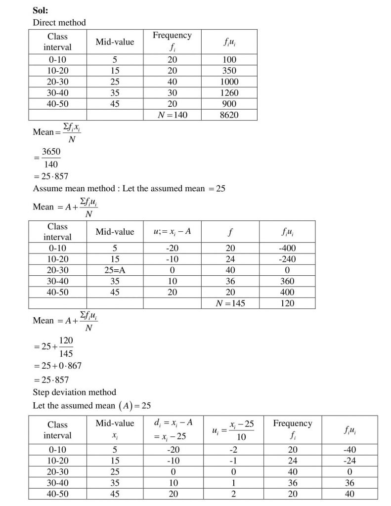 NCERT Solutions Class 10 Mathematics RD Sharma Statistics