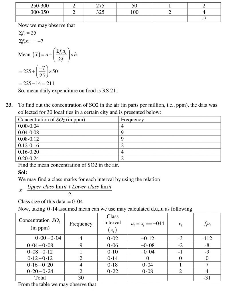 NCERT Solutions Class 10 Mathematics RD Sharma Statistics