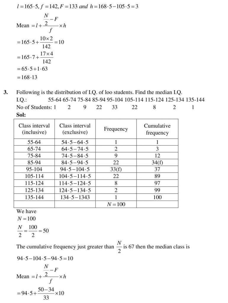 NCERT Solutions Class 10 Mathematics RD Sharma Statistics