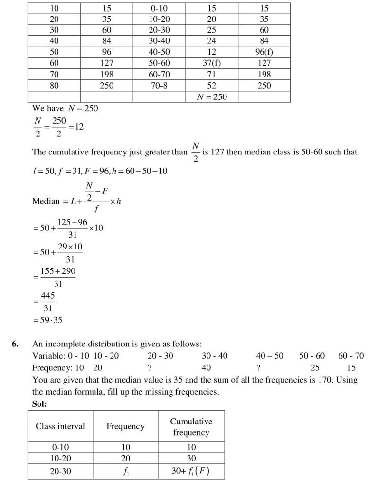 NCERT Solutions Class 10 Mathematics RD Sharma Statistics