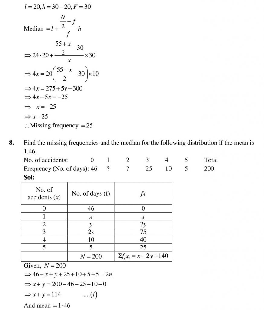 NCERT Solutions Class 10 Mathematics RD Sharma Statistics