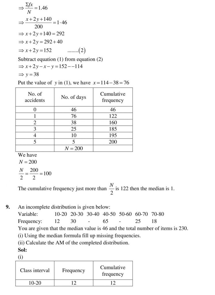 NCERT Solutions Class 10 Mathematics RD Sharma Statistics