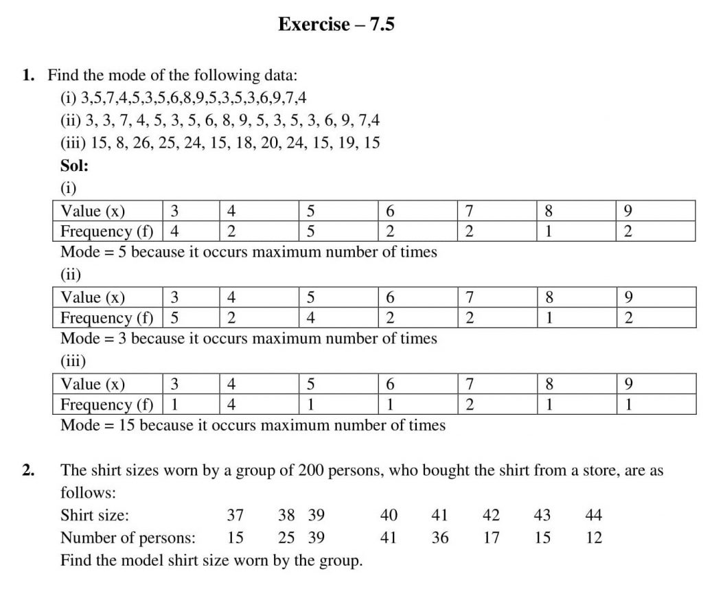 NCERT Solutions Class 10 Mathematics RD Sharma Statistics