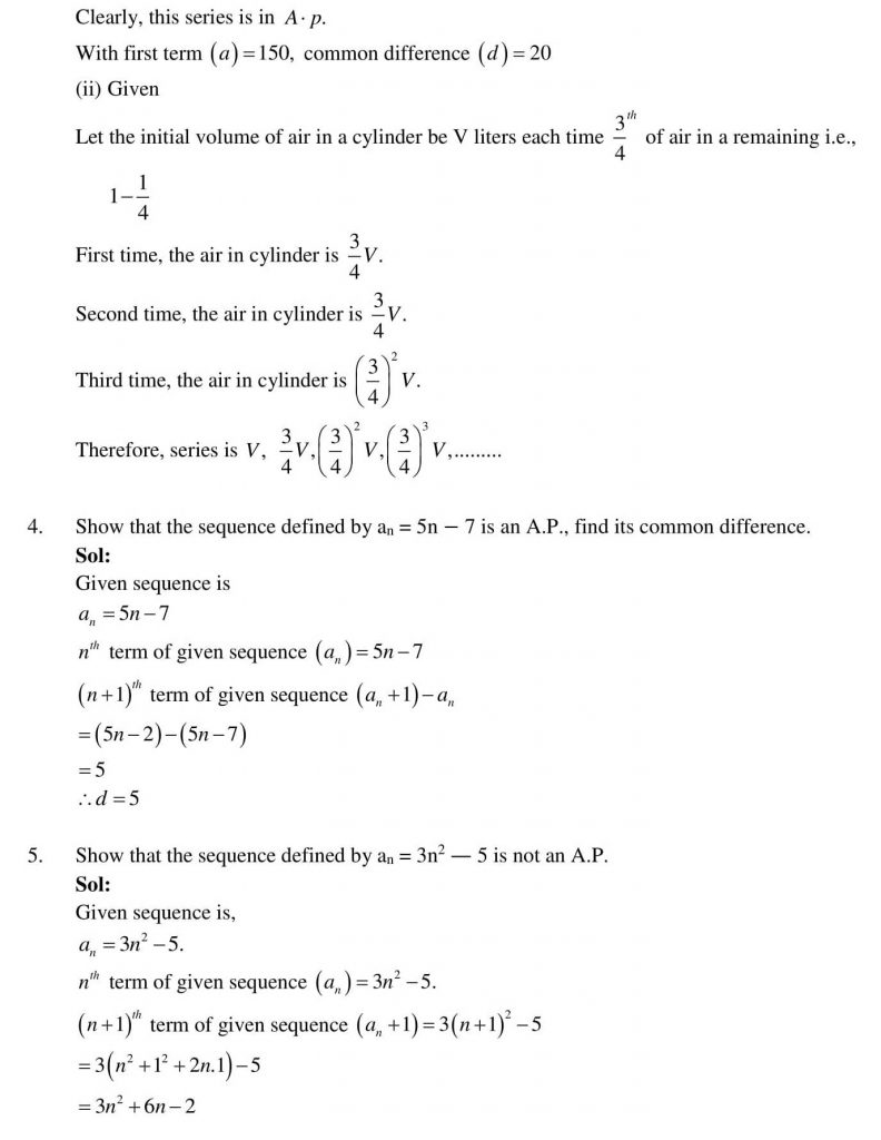 NCERT Solutions Class 10 Mathematics RD Sharma Arithmetic Progressions