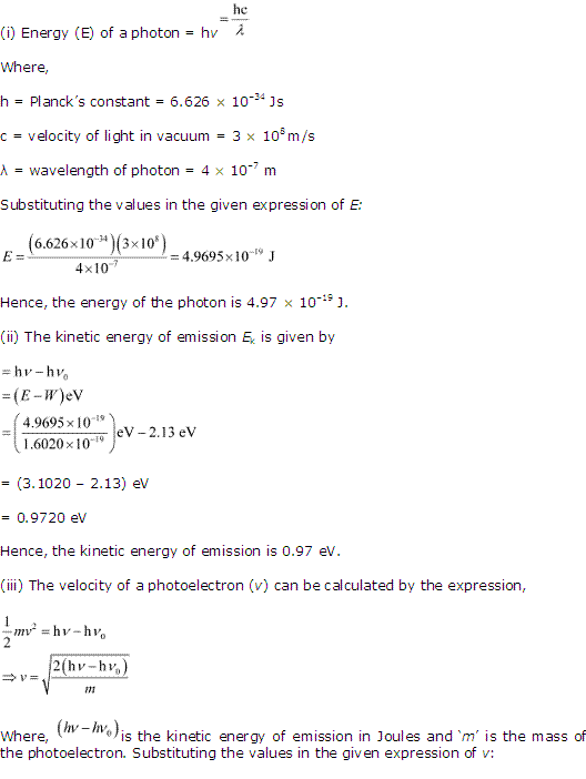 NCERT Solutions Class 11 Chemistry Structure Of The Atom