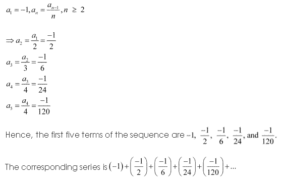 NCERT Solutions Class 11 Mathematics Sequence And Series