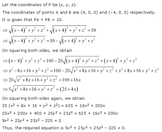 NCERT Solutions Class 11 Mathematics Introduction to Three Dimensional Geometry