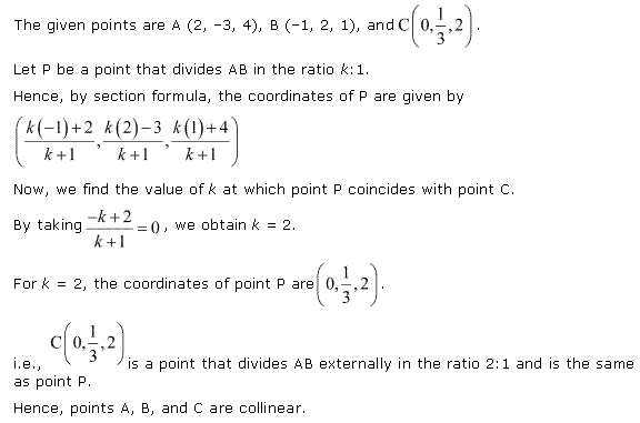 NCERT Solutions Class 11 Mathematics Introduction to Three Dimensional Geometry