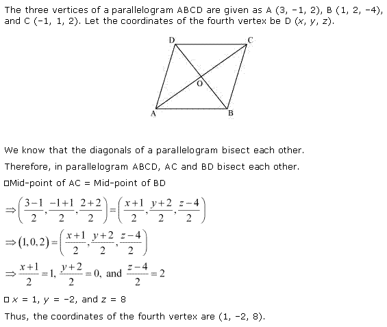 NCERT Solutions Class 11 Mathematics Introduction to Three Dimensional Geometry