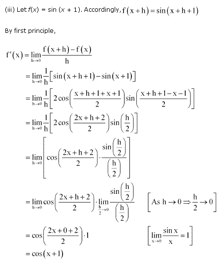 NCERT Solutions Class 11 Mathematics limits and derivatives