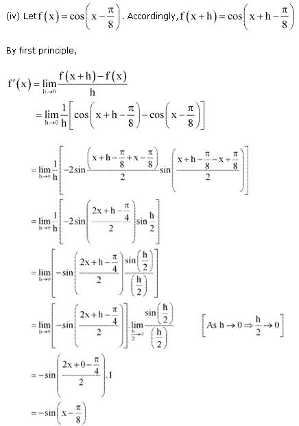 NCERT Solutions Class 11 Mathematics limits and derivatives