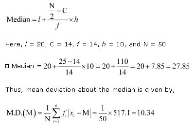 NCERT Solutions Class 11 Mathematics Statistics