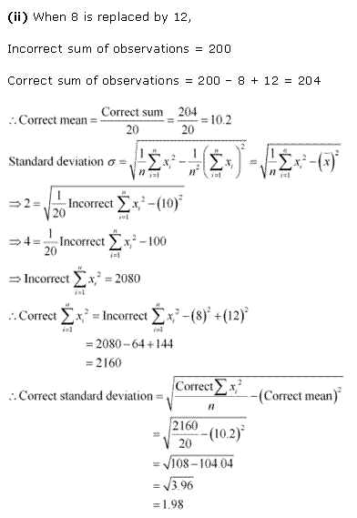 NCERT Solutions Class 11 Mathematics Statistics