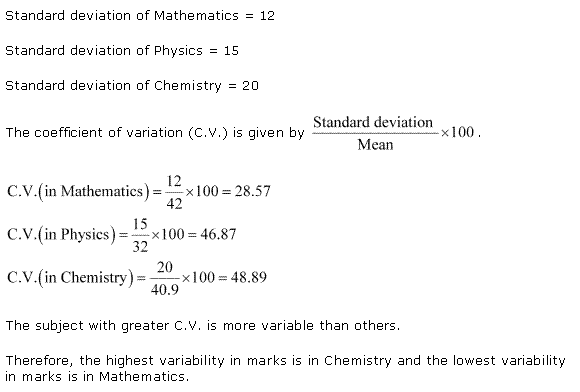 NCERT Solutions Class 11 Mathematics Statistics