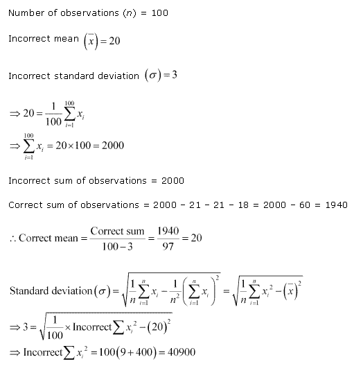 NCERT Solutions Class 11 Mathematics Statistics