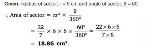 NCERT Solutions Class 10 Mathematics Area related to circle