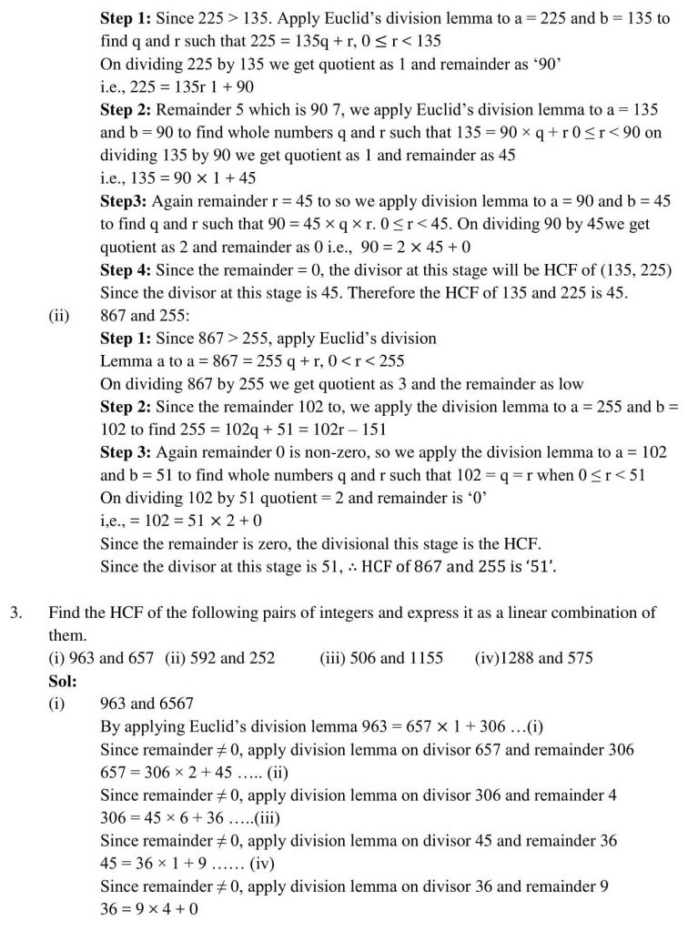 NCERT Solutions Class 10 Mathematics RD Sharma Real Numbers