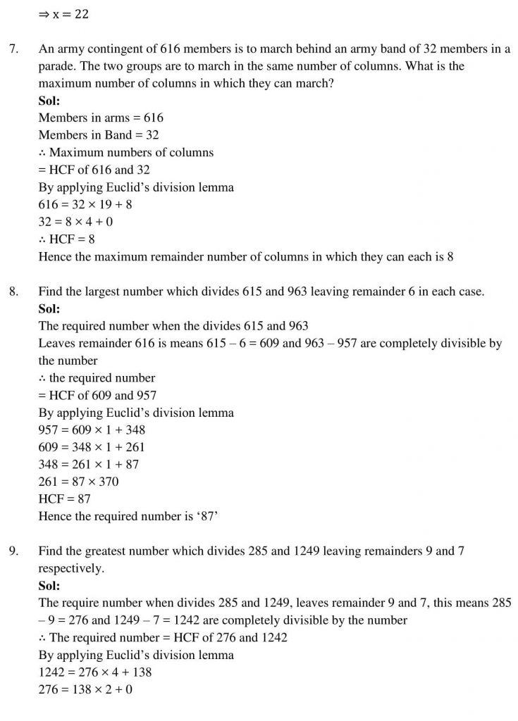 NCERT Solutions Class 10 Mathematics RD Sharma Real Numbers