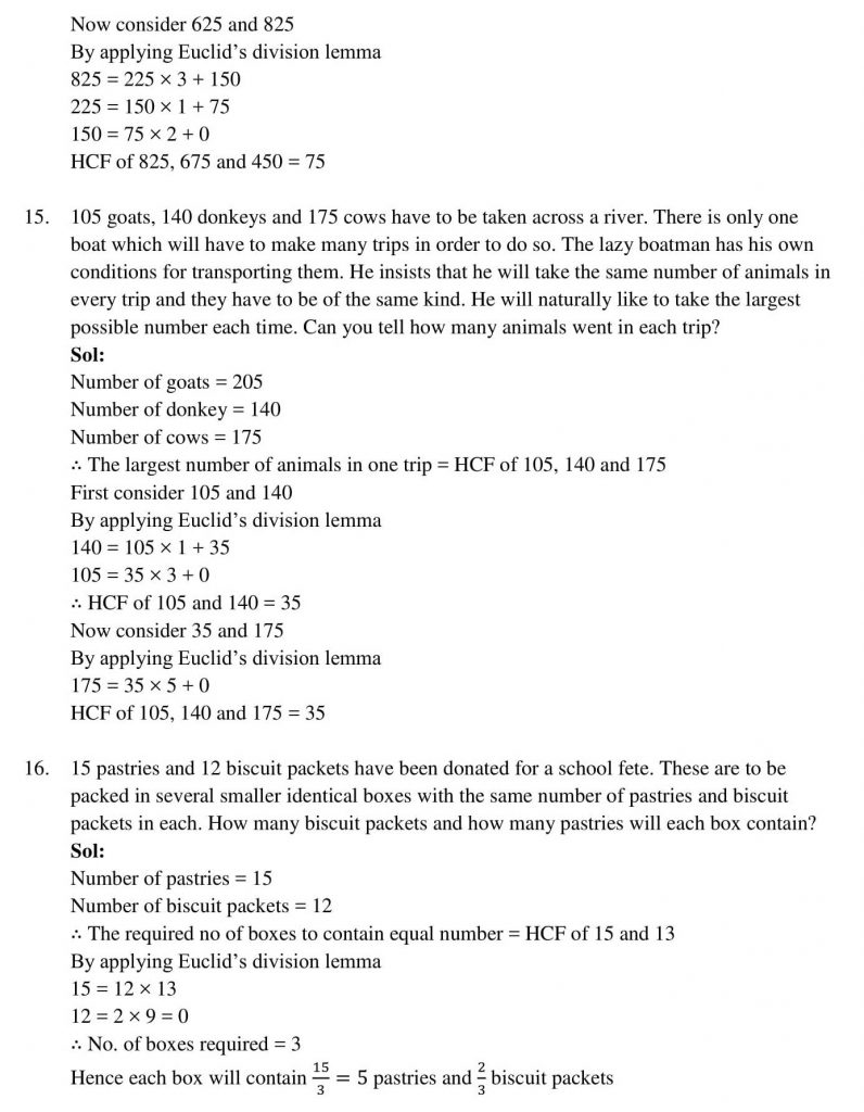 NCERT Solutions Class 10 Mathematics RD Sharma Real Numbers