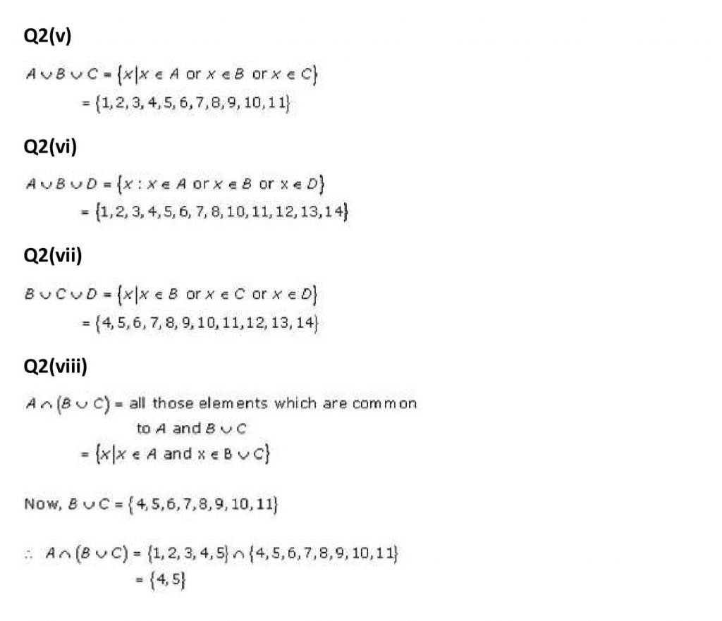 NCERT Solutions Class 11 Mathematics RD Sharma Sets