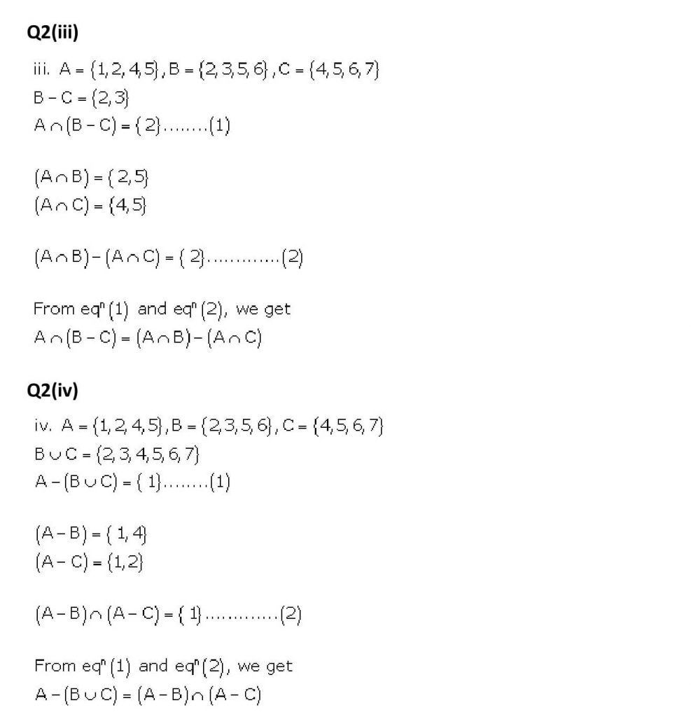 NCERT Solutions Class 11 Mathematics RD Sharma Sets