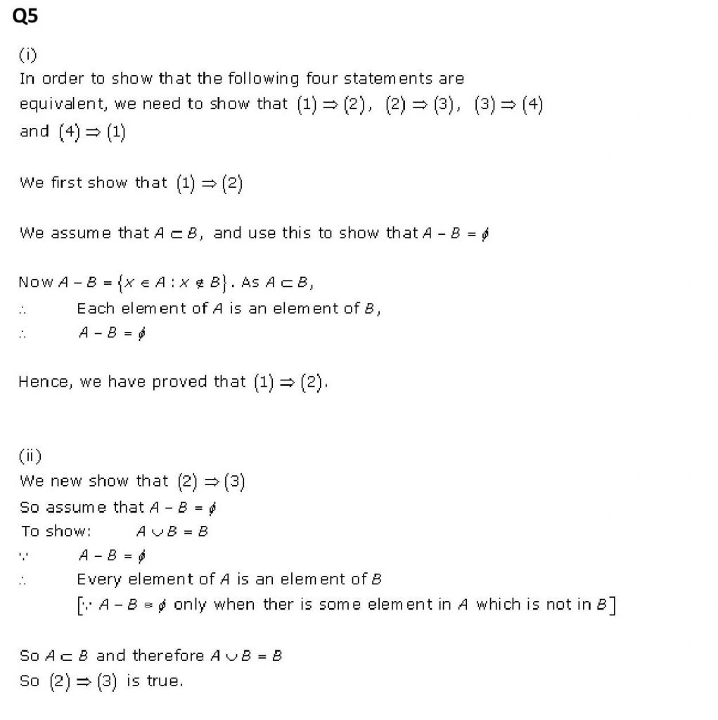 NCERT Solutions Class 11 Mathematics RD Sharma Sets