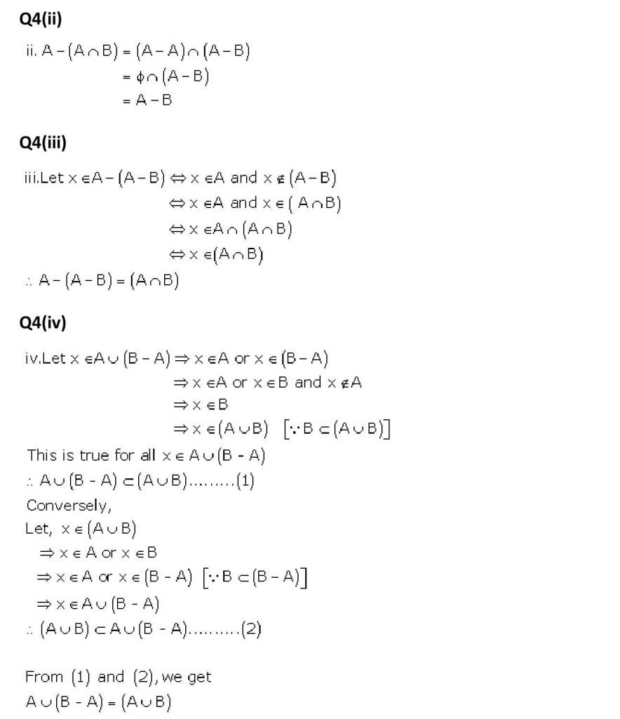 NCERT Solutions Class 11 Mathematics RD Sharma Sets