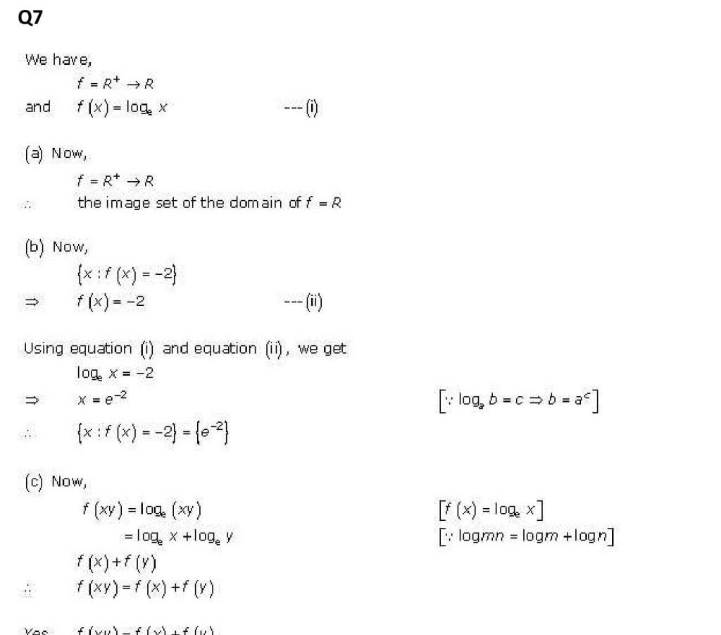NCERT Solutions Class 11 Mathematics RD Sharma Functions