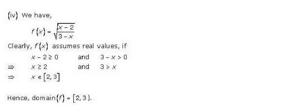 NCERT Solutions Class 11 Mathematics RD Sharma Functions