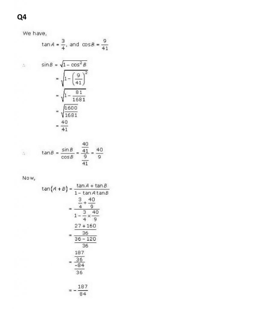 NCERT Solutions Class 11 Mathematics RD Sharma Trigonometric Ratios of Compound Angles