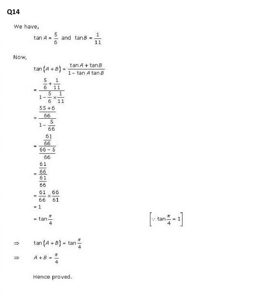 NCERT Solutions Class 11 Mathematics RD Sharma Trigonometric Ratios of Compound Angles