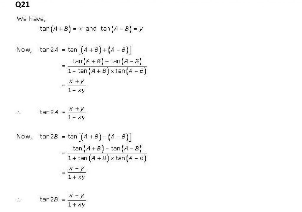 NCERT Solutions Class 11 Mathematics RD Sharma Trigonometric Ratios of Compound Angles