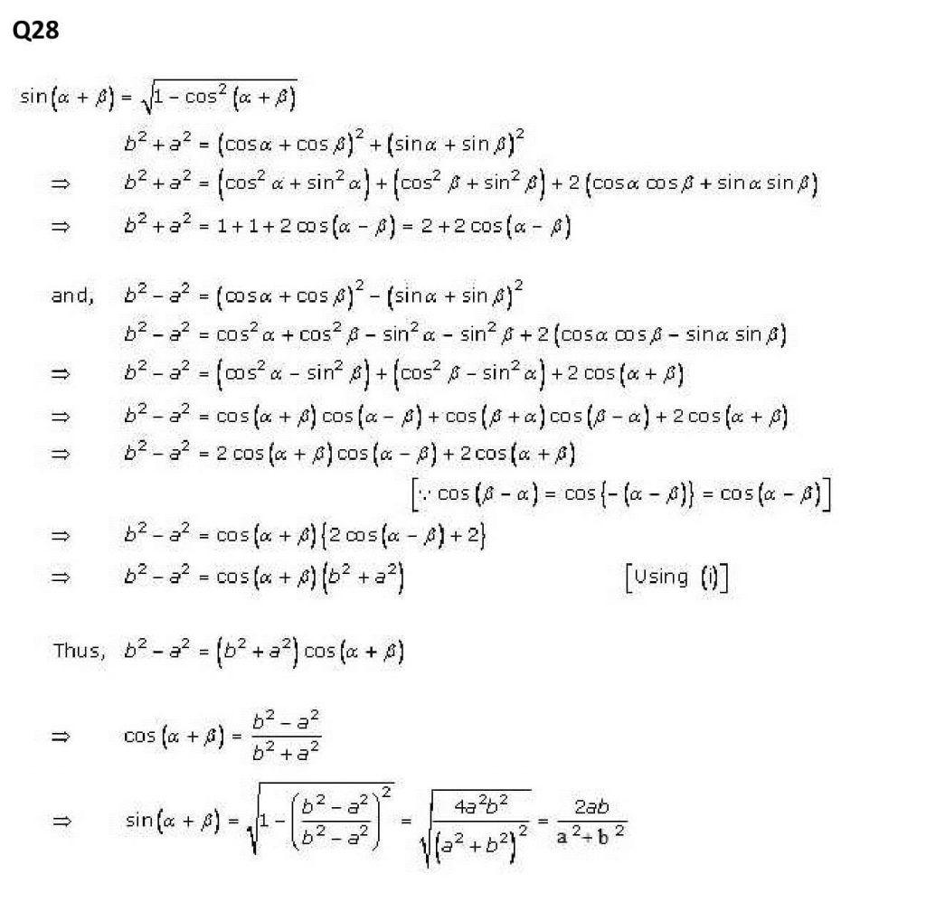 NCERT Solutions Class 11 Mathematics RD Sharma Trigonometric Ratios of Compound Angles