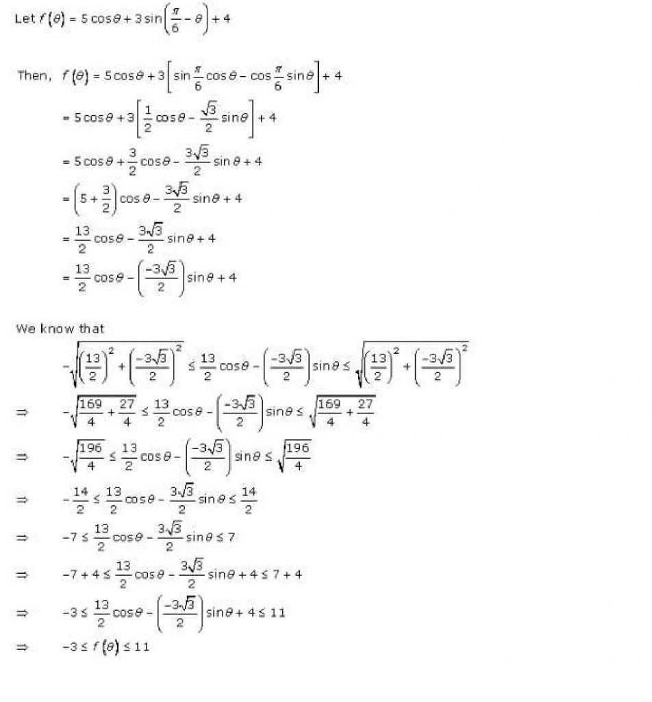 NCERT Solutions Class 11 Mathematics RD Sharma Trigonometric Ratios of Compound Angles