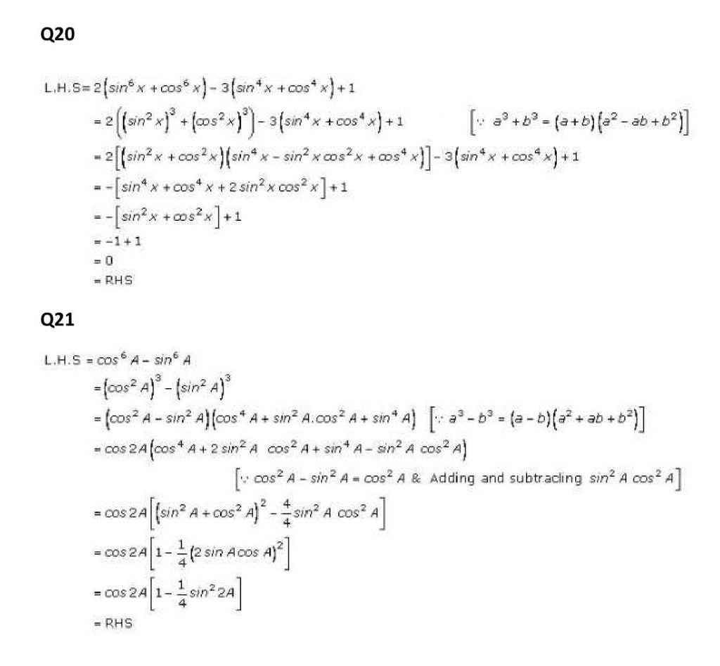 NCERT Solutions Class 11 Mathematics RD Sharma Trigonometric Ratios of Multiple and Submultiple Angles