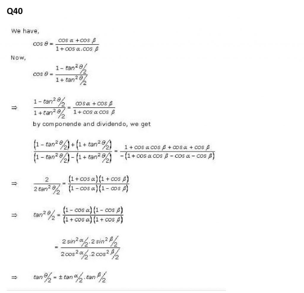 NCERT Solutions Class 11 Mathematics RD Sharma Trigonometric Ratios of Multiple and Submultiple Angles