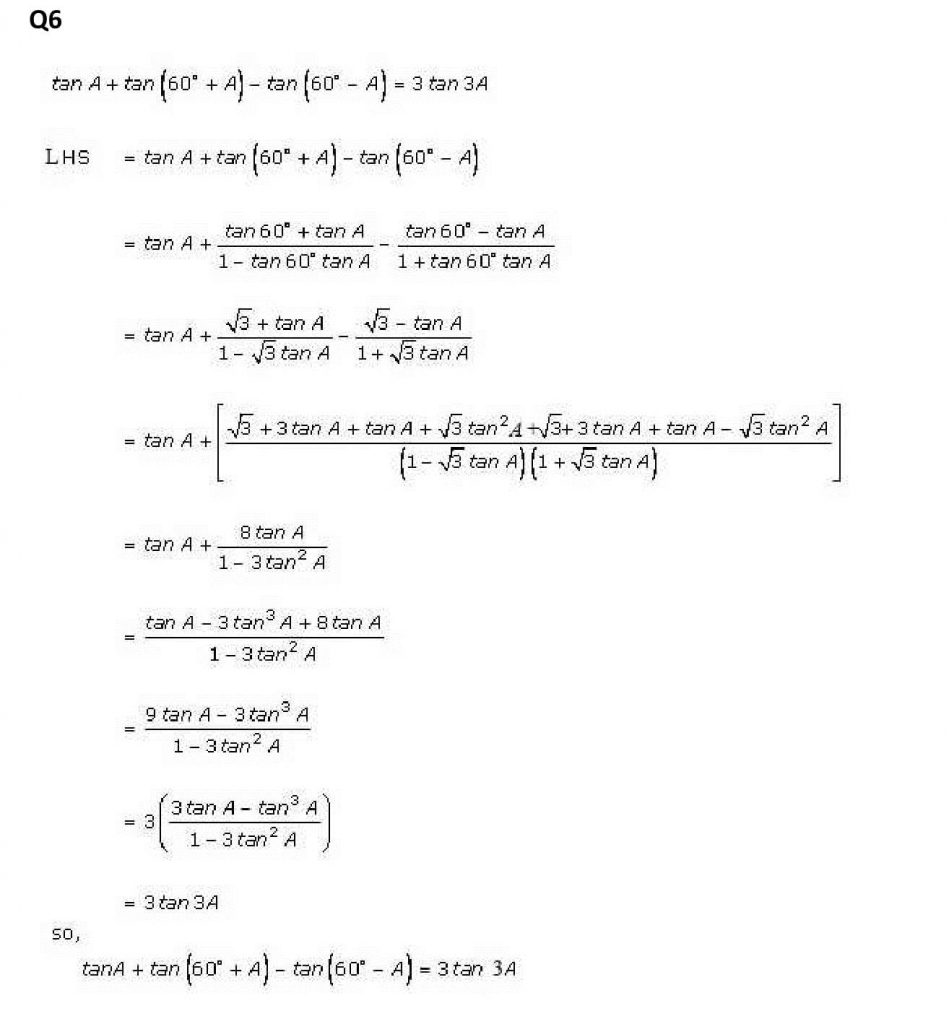 NCERT Solutions Class 11 Mathematics RD Sharma Trigonometric Ratios of Multiple and Submultiple Angles