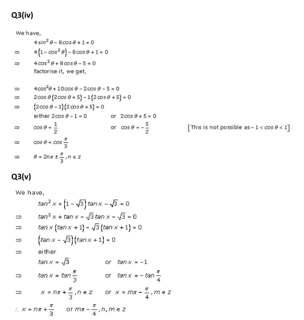 NCERT Solutions Class 11 Mathematics RD Sharma Trigonometric Equations