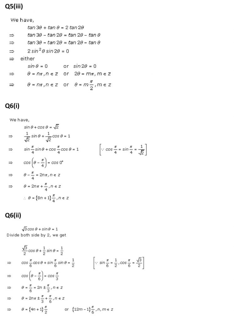 NCERT Solutions Class 11 Mathematics RD Sharma Trigonometric Equations