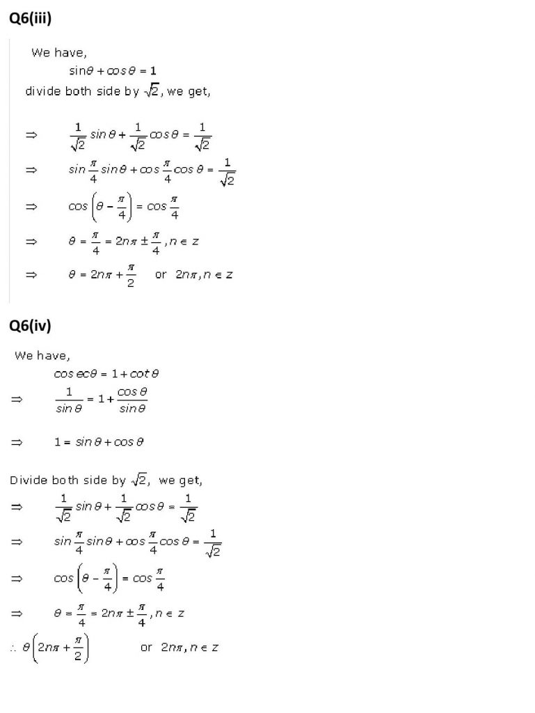 NCERT Solutions Class 11 Mathematics RD Sharma Trigonometric Equations